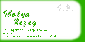 ibolya mezey business card